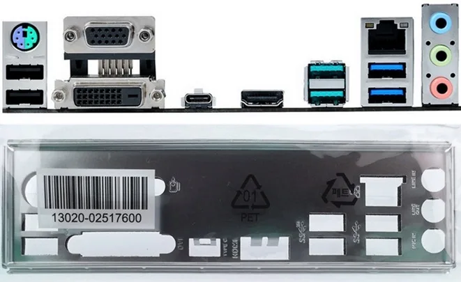 Новая защитная задняя панель для материнской платы I/O Z270 K PRIME B250 PRO просто