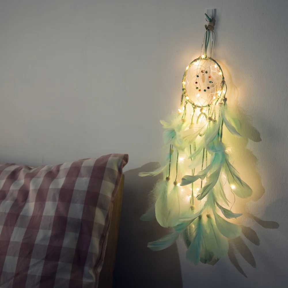 INS Индийский Ловца снов светодиодный сияя орнаментом DIY Свадебная вечеринка
