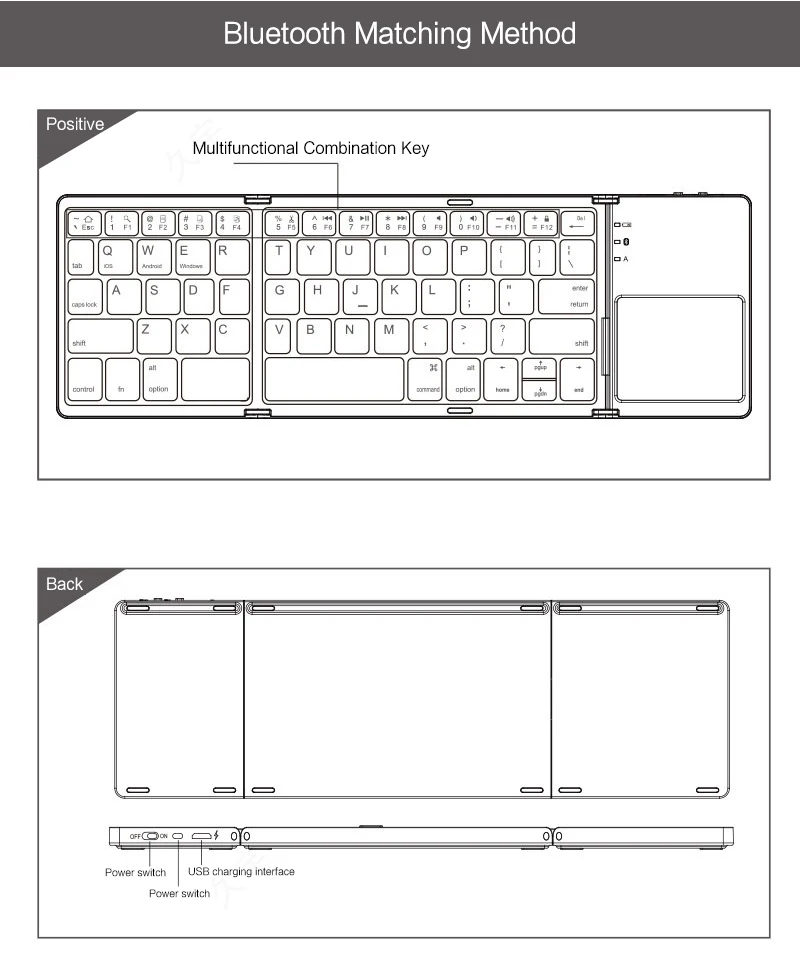 Двойная Складная Беспроводная Bluetooth клавиатура для samsung Galaxy Tab 3 Tab3 4 2 8,0 10,1 7,0 SM-T530 планшет тачпад Клавиатура Чехол