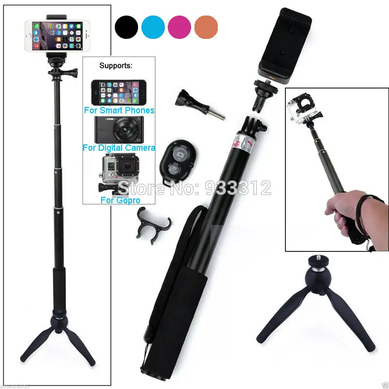 YUNTENG штатив + селфи палка Bluetooth камера дистанционного тренога с затвором монопод