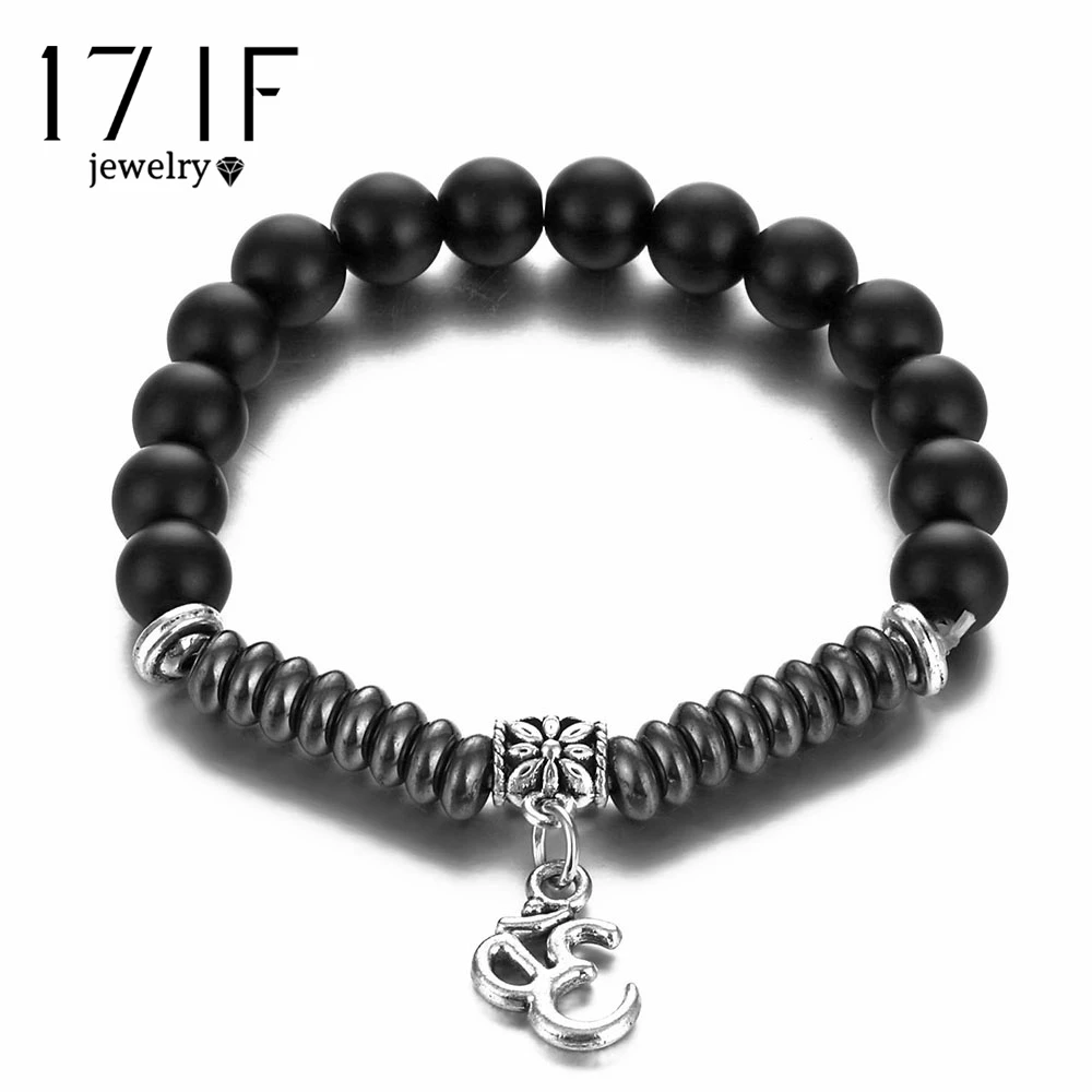 DAXI Classic OM Rune Strand браслеты для йоги &amp Bangles мужчин и женщин черный магнит из