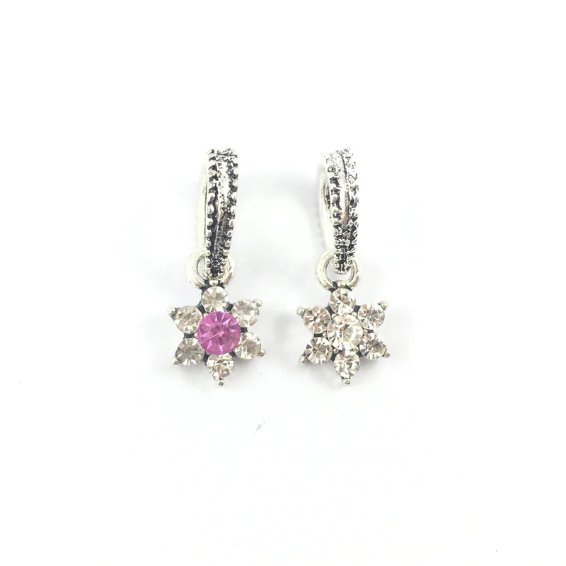 2 шт. подвеска в виде цветка с кристаллами|beads with crystal|charm pandora flowerpandora flower |