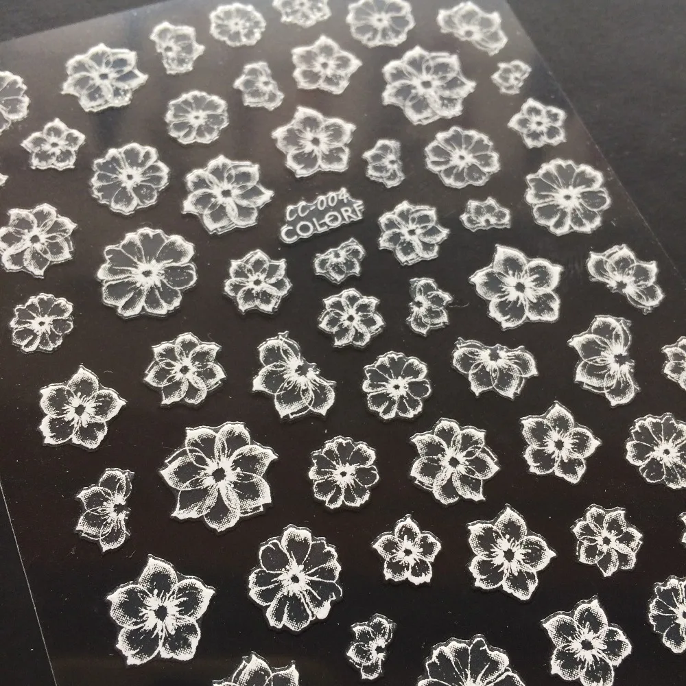 

Newest CC sereis CC-4-13-14 flower 3d nail art sticker nail decal stamping export japan designs rhinestones decorations