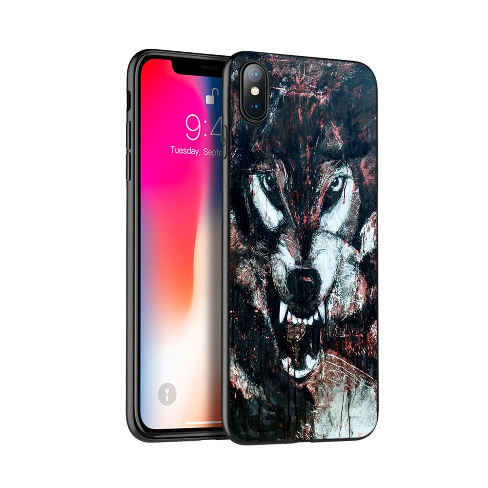 19793 Черный чехол ТПУ для iphone 5 5s se 6 6s 7 8 plus x 10 чехол силиконовый чехол для iphone XR XS MAX чехол темный Ночной Волк - Цвет: 19793