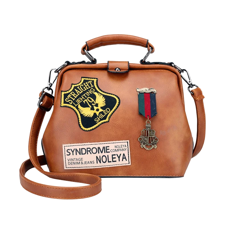 

Women Shoulder Bags Female Messenger Bag Handbags Totes Braccialini Brand Style Handicraft Art Cartoon Fashion Embroidery Badge