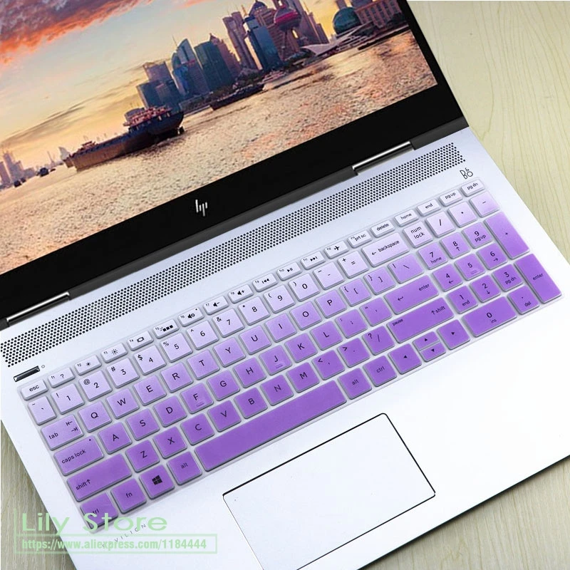 15 15,6 дюймов Клавиатура для ноутбука Защитная крышка для hp Spectre x360 15,6 15-ch011nr 15-ch004na(с номером зоны - Цвет: fadepurple