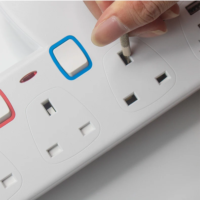 Английская электрическая вилка с несколькими настенными розетками, usb-порты, Удлинительный адаптер, Индивидуально переключаемые розетки 13А 250 В