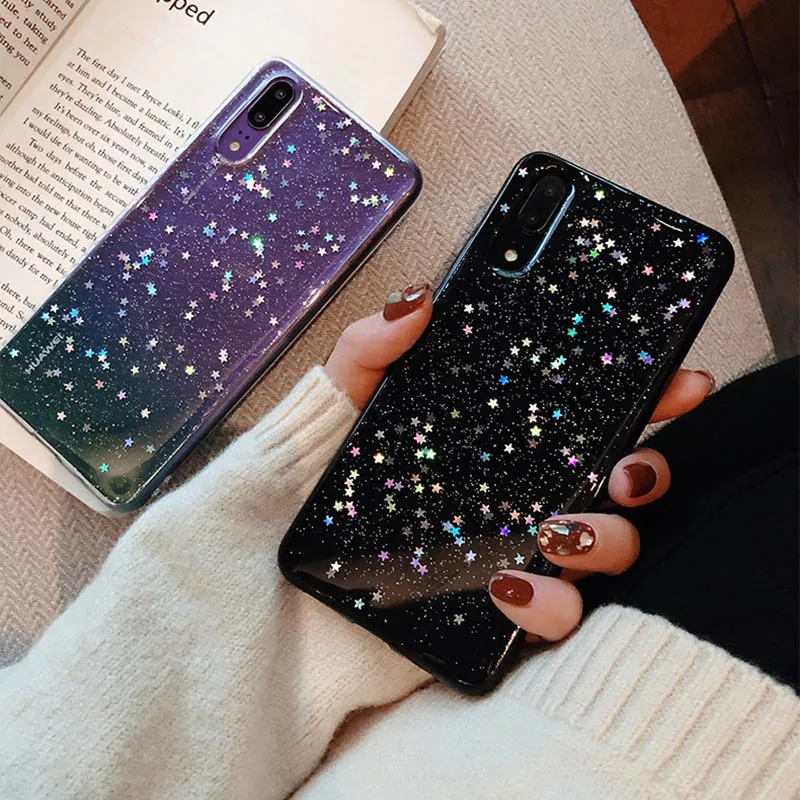 Bling Star чехол для Huawei P30 Pro P20 Lite Mate 20 Блестящий силиконовый Honor 9 10i Nova 3e 3i P Smart 2018 |