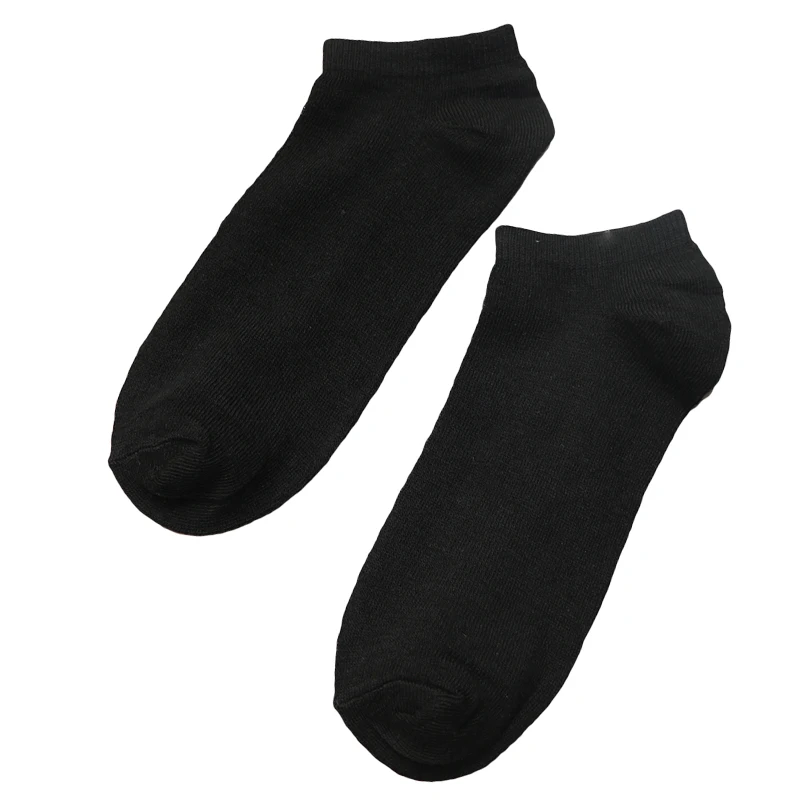 Black 10pcs/5pair Women's Short Socks Breathable Low Cut Ankle Socks Black White Gray Female Ladies Socks Chausette Femme Meias Sox - Color: Black