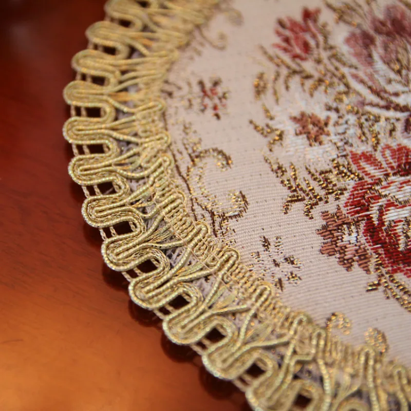 16 см Европейский изоляционный коврик Круглый круглый для стола чашки с цветочным