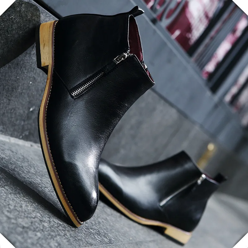 

Fashion Men Boots Winter Leather Boots Men Brand New
