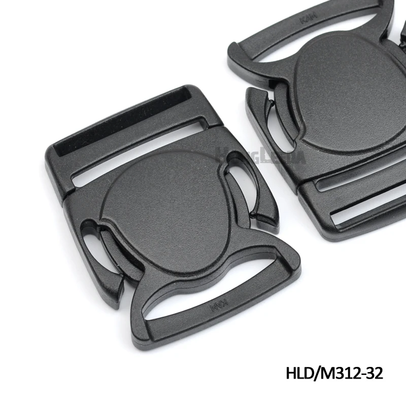 

20 штук HLD/M312-32mm 1,25 дюймов черные пластиковые пряжки Регулируемый Зажим соединения Пряжка краб-sahpe рюкзак лямки Бесплатная доставка