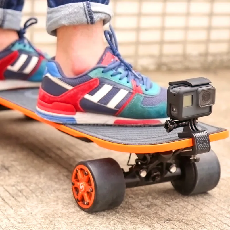 Держатель для скейтборда TELESIN подставка с зажимом экшн камеры GoPro Xiaomi YI EKEN DJI Osmo