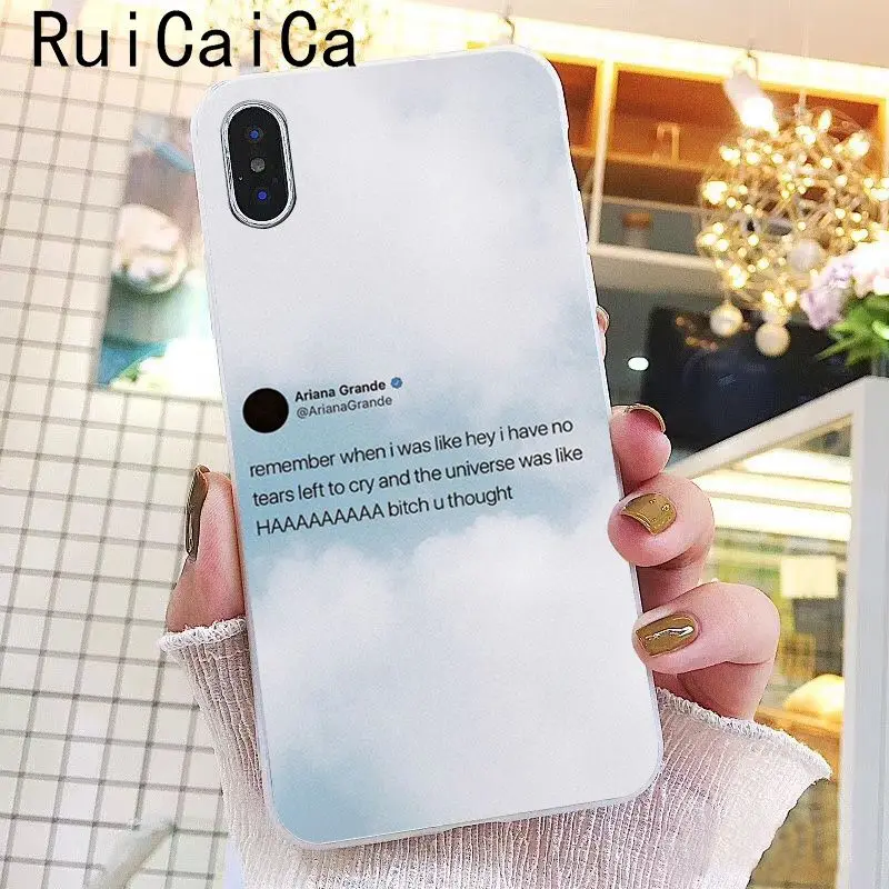 Ruicaica Ariana Grande God is a woman DIY печать рисунок чехол для телефона для iPhone 8 7 6 6S Plus X XS MAX 5 5S SE XR 10 Чехол - Цвет: A13