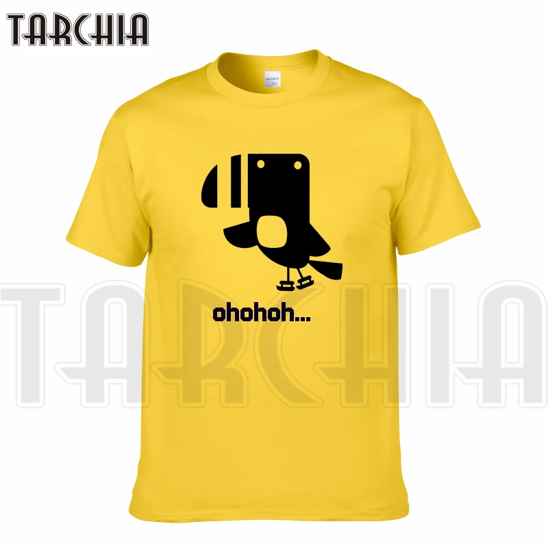 TARCHIA 2021 новый бренд футболка классная человек ворона птица забавные хлопковые