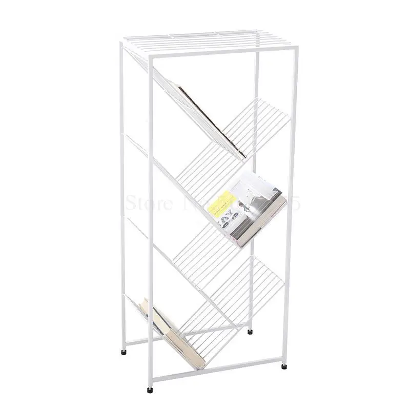 VIP 2 Iron multi-layer simple bookcase storage rack simple modern floor children's bookcase tree-shaped bookshelf - Цвет: VIP 2