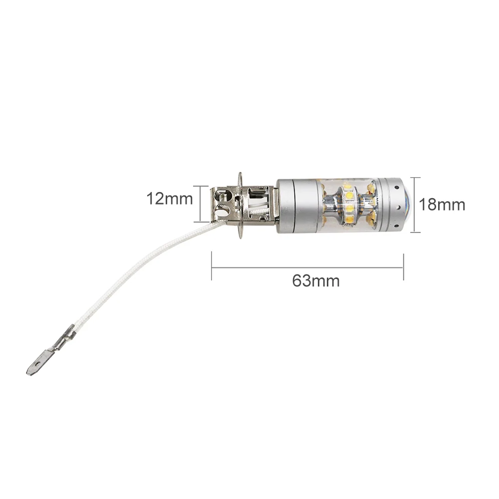 2 шт./лот супер белая 6000K 150W Cree Chip H3 H1 гоночная лампа для автомобиля тумана фар 12 В