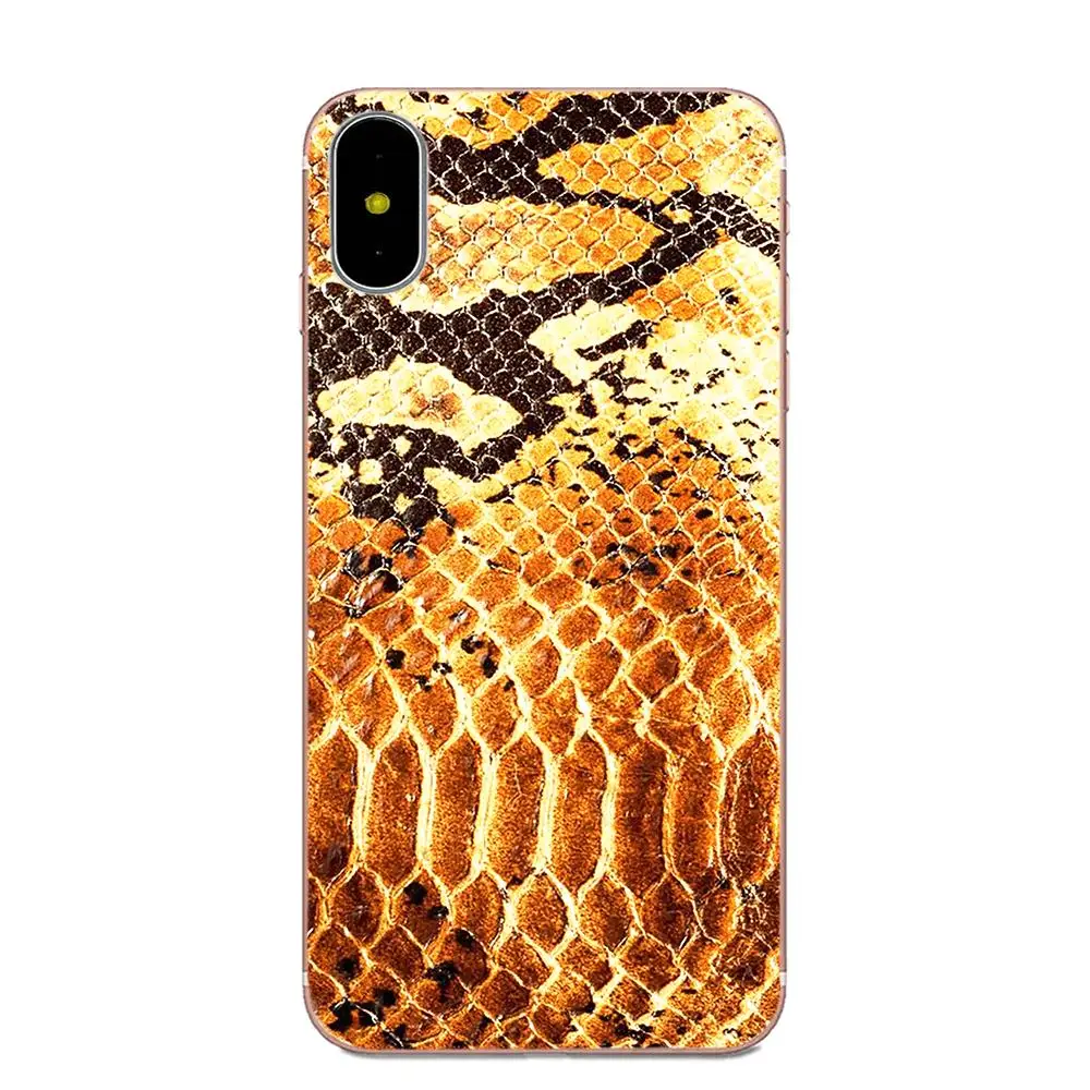 Мягкие чехлы из ТПУ с текстурой змеиной кожи для Huawei Honor 4C 5A 5C 5X 6 6C 6A 6X 7 7X 8 9 V8 V10 Y3II