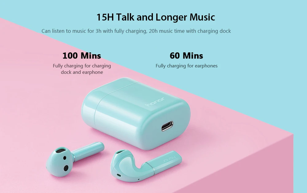 HUAWEI Honor FlyPods cm-h2s беспроводные бинауральные Bluetooth наушники с сенсорным управлением IP54 водонепроницаемые наушники с микрофоном зарядная док-станция