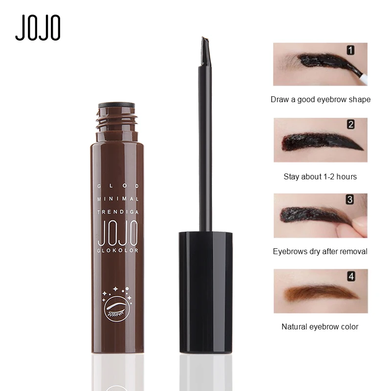 JOJO Makeup Coffee Brown Waterproof Peel Off Eyebrow Gel Long Lasting Enhancer Make Up Tint Eye Brow Cosmetics Tools | Красота и