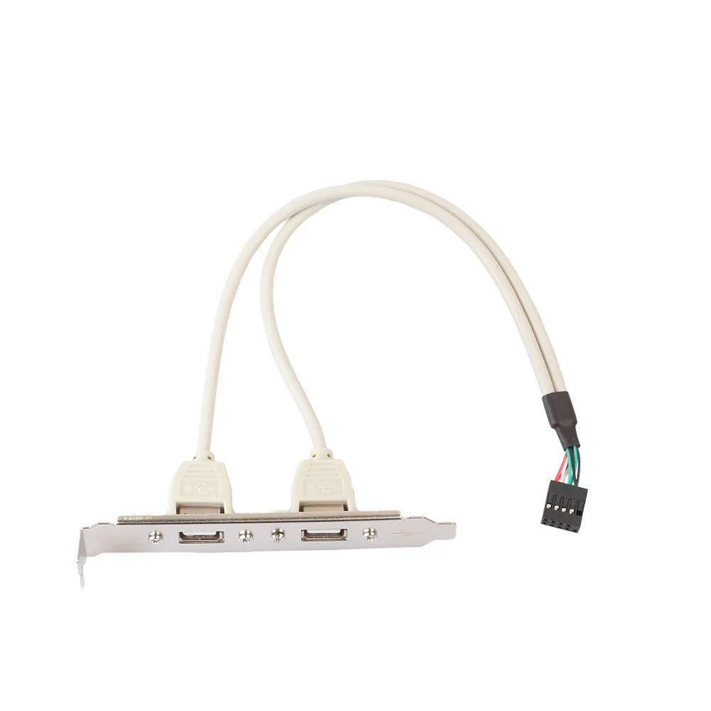 Новое поступление Панельное крепление двойной USB Женский 9 контактный разъем
