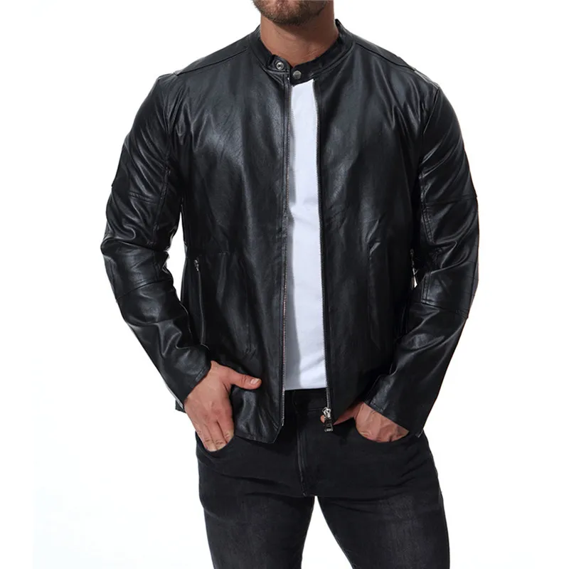 Новинка мужская кожаная одежда весна 2018 новинка европейские и американские