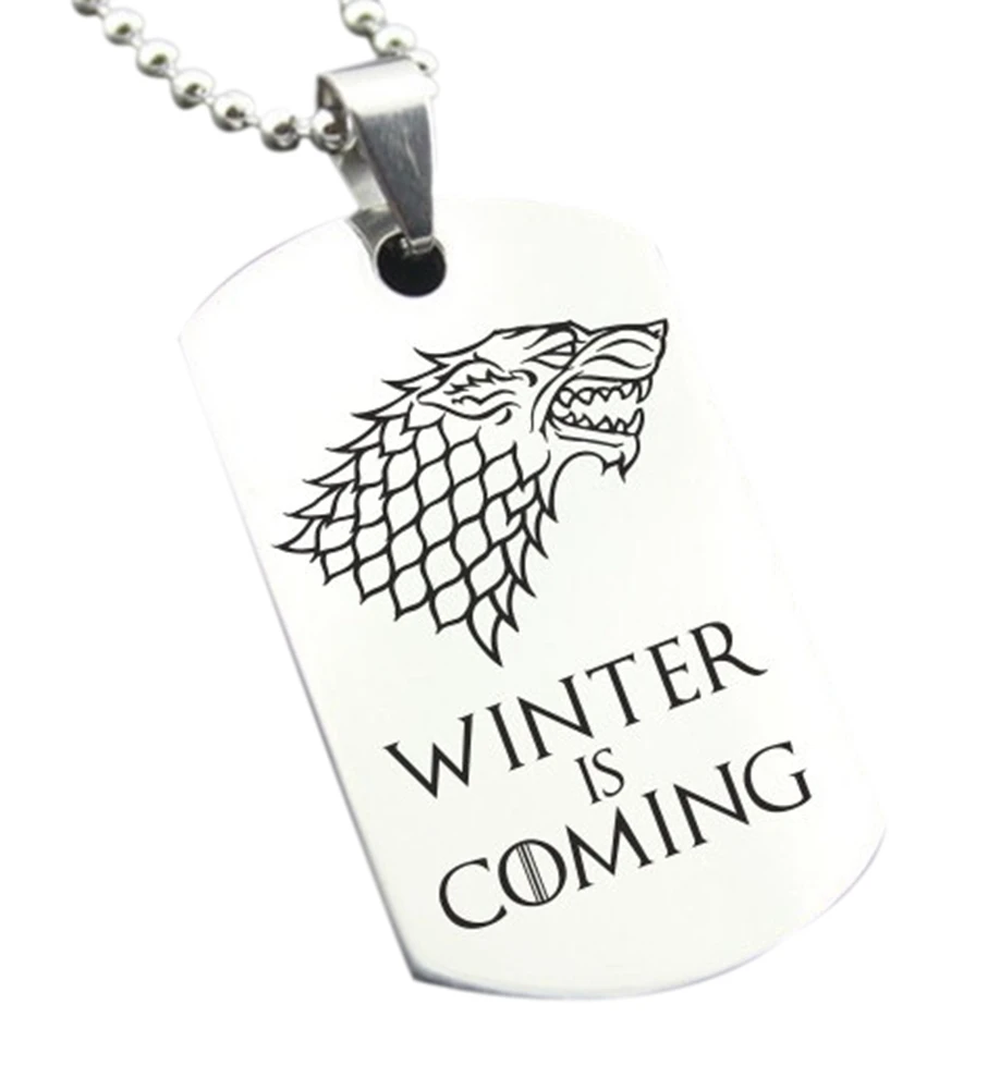 Военная Подвеска из нержавеющей стали Игра престолов зима настанет ювелирный