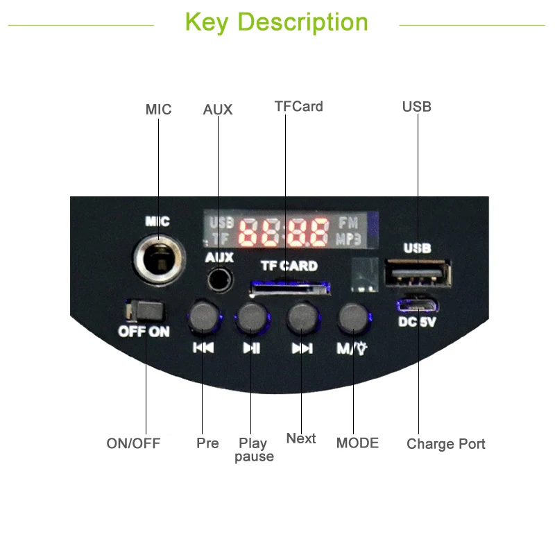 Тяжелый бас Портативный беспроводной bluetooth сабвуфер с микрофоном/TF/USB/FM радио супер бас открытый динамик вечерние динамик живота