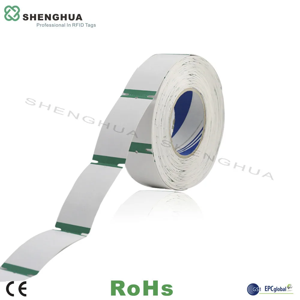 250pcs/roll 915mhz uhf rfid clothing apparel tag hangtag ticket for garment 90*40mm printable label paper sticker | Безопасность и