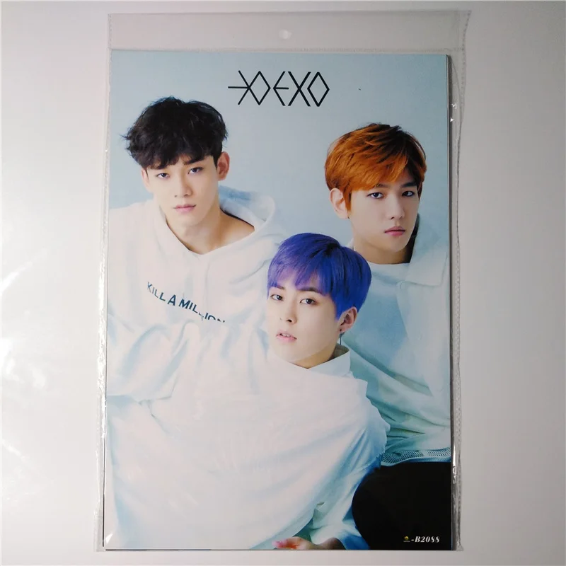 8*(42x29 см) EXO плакаты настенные наклейки подарок KPOP EXO