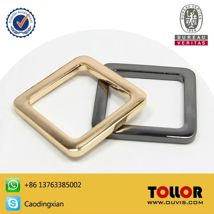 

High Quality Bag Parts Metal Square Buckle For Handbag Die-casting Zinc Alloy DIY Ring Hardware Luggage Travel Accessories
