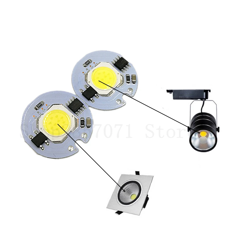 Светодиодный чисветильник COB 3 Вт 5 7 9 220 В 230 240 В|10pcs 3w|led white chipfloodlight led |