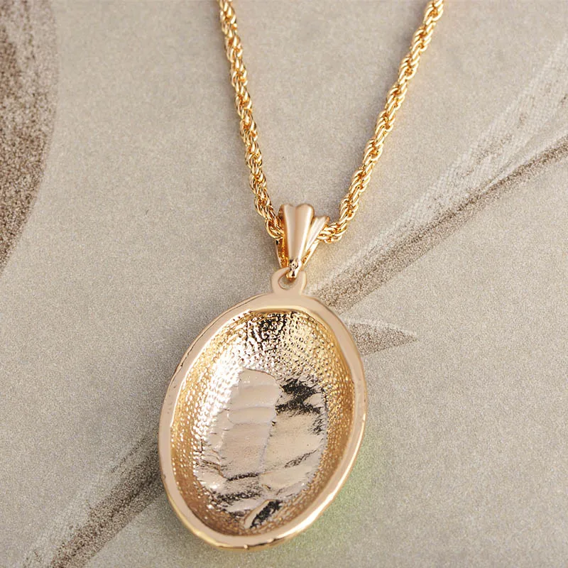 Женская цепочка с подвеской Blucome фиолетовая из сплава эмалью в классическом