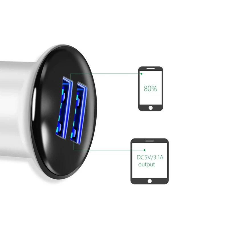 Универсальное автомобильное зарядное устройство QC3.0 2 0 быстрое с usb портом в