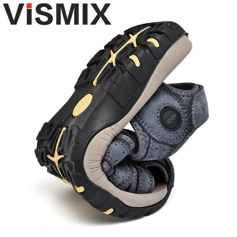 2019 Summer Sandals For Men Genuine Leather Soft Flat Closed Toe Gladiator Casual Driving Hiking Outdoor Beach Holiday Shoes | Обувь