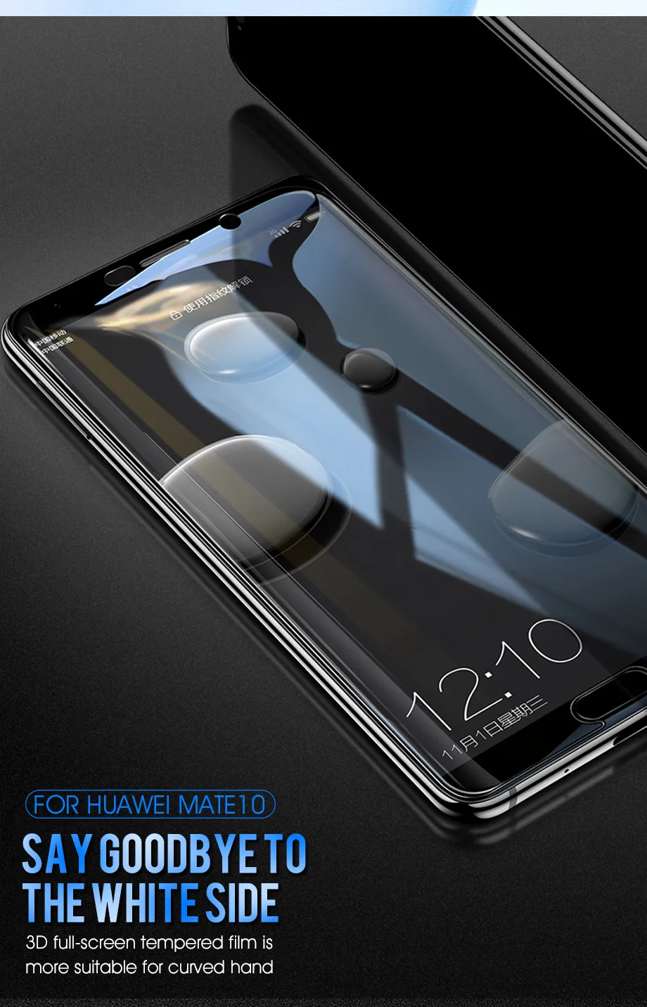 RHR 3D полный изогнутое закаленное Высокопрочное Стекло для huawei P9 P10 P20 рlus Lite Экран Защитная пленка для huawei P9 P10 P20 PRO крышка Стекло