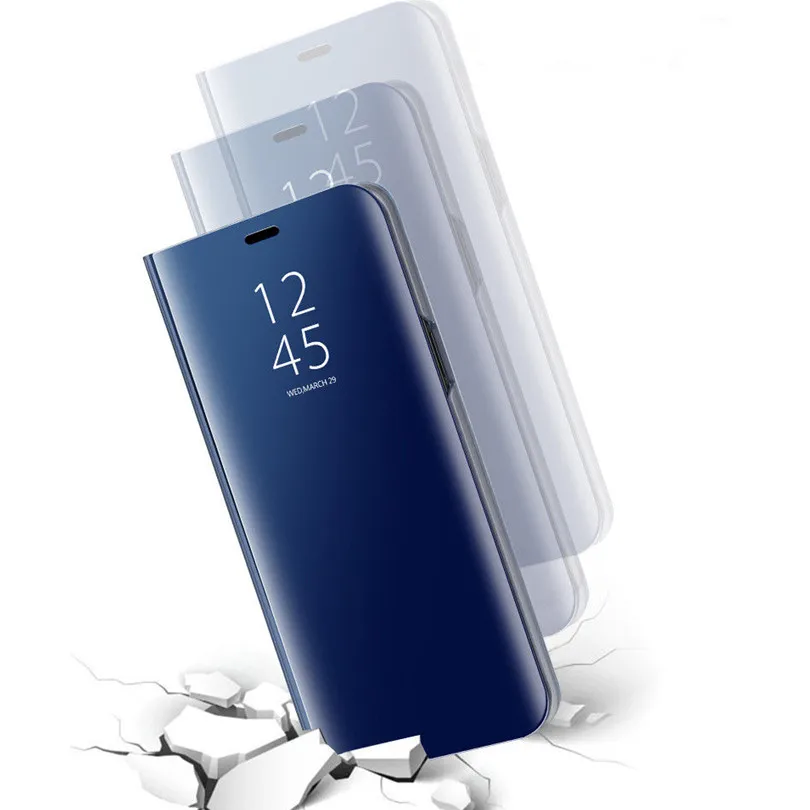 Роскошный прозрачный зеркальный чехол Sinbeda для Huawei P Smart P20 Pro кожаный флип-чехол с