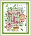 Набор для вышивки крестиком Joy Sunday Tea cake DMC, напечатанный Китайский Набор для вышивки крестиком