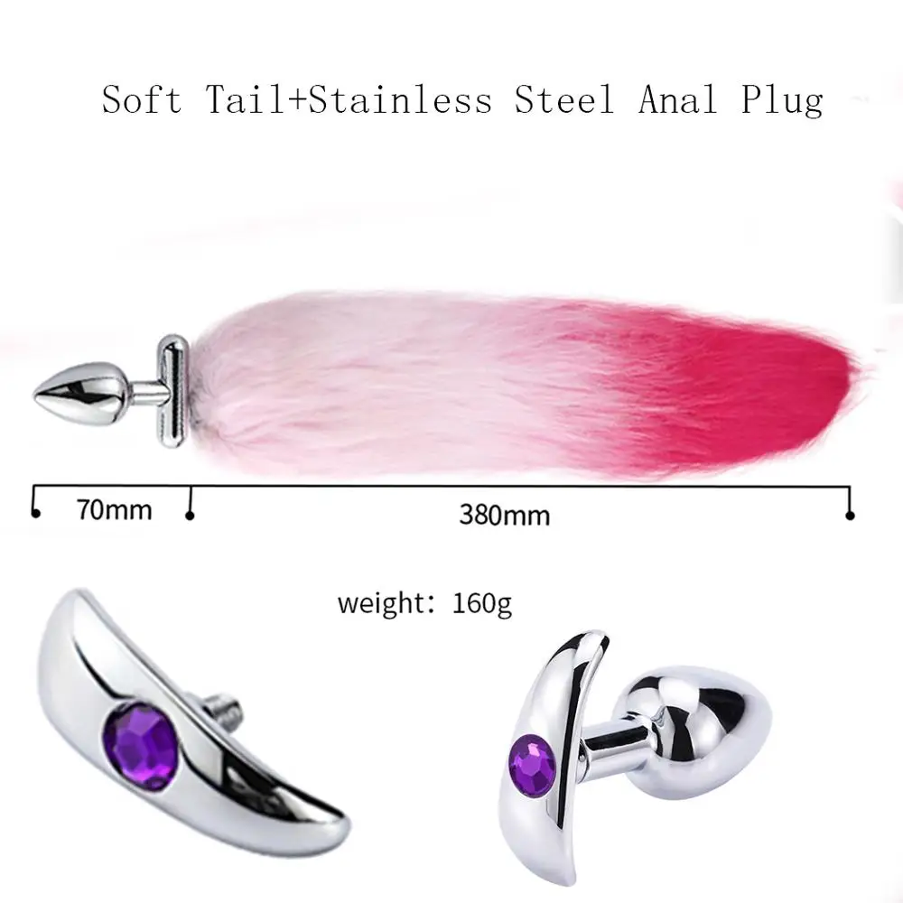 Metal Butt Anal Plug with Fox tail and cat ear Cosplay Erotic Accessories anal dildo Adult Sex Toys for women Couples bdsm games | Красота и