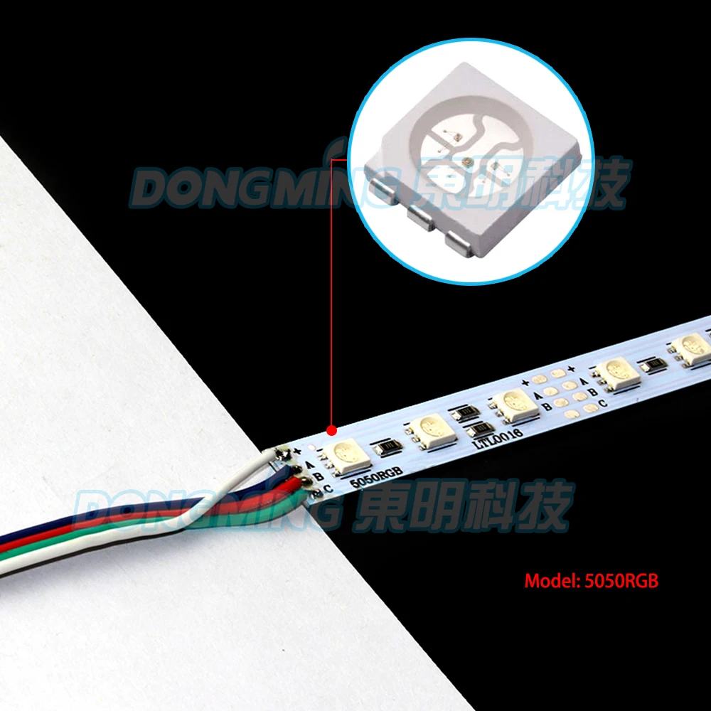 15 шт. led алюминиевый U Профиль 12В 36leds 4Pin подключение молочный/прозрачный ПК крышка