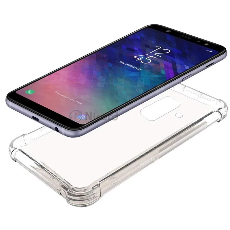 Для samsung Galaxy A6 Plus 2018 TPU прозрачный чехол для телефона Силиконовый противоударный |