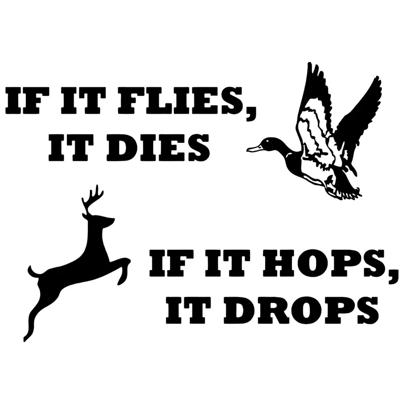 

15.1cm*10.8cm Duck Deer Hunter Hunting Funny Car Stickers Decals Vinyl S4-0784