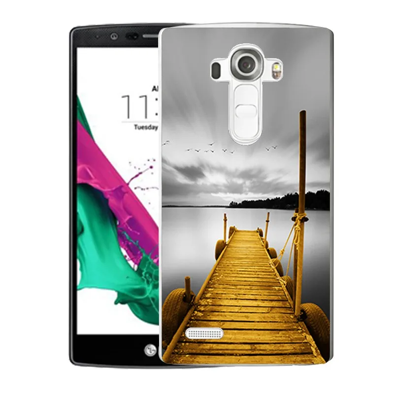 Qmswei ТПУ прозрачный чехол для телефона LG K3 K4 K5 K8 мост кошачий звездного неба моря