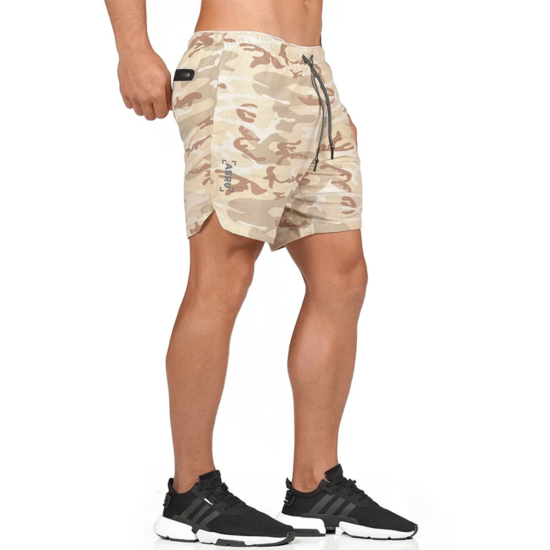 

M-XXXL Новый виражи с дышащей сеткой Flimsy Shorts Для мужчин быстросохнущие камуфляжные трусцой шорты для спортзала