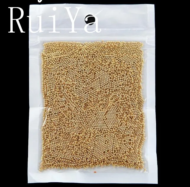 50g/Bag 1mm Rose Gold Silver Nail Art Metal Caviar Beads 3D DIY Mini Round studs charm Jewelry Decoration Manicure | Красота и