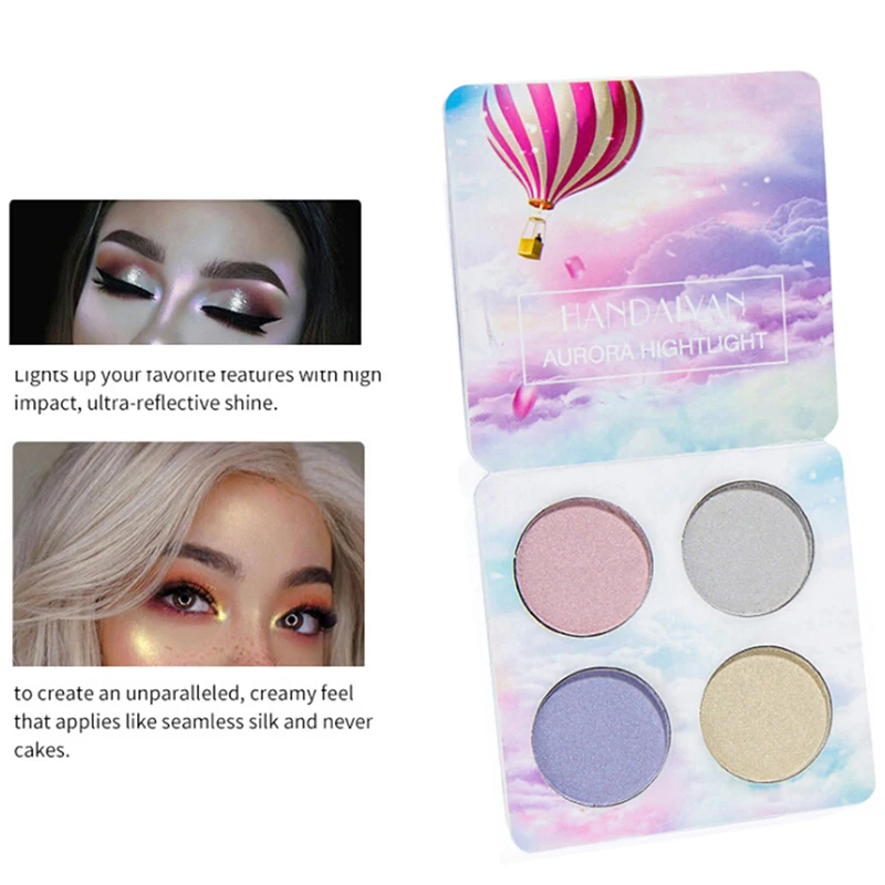 Русалка текстуры блеск для век Хамелеон Маркер палитры Shimmer лицо макияж Eye Shadow 4