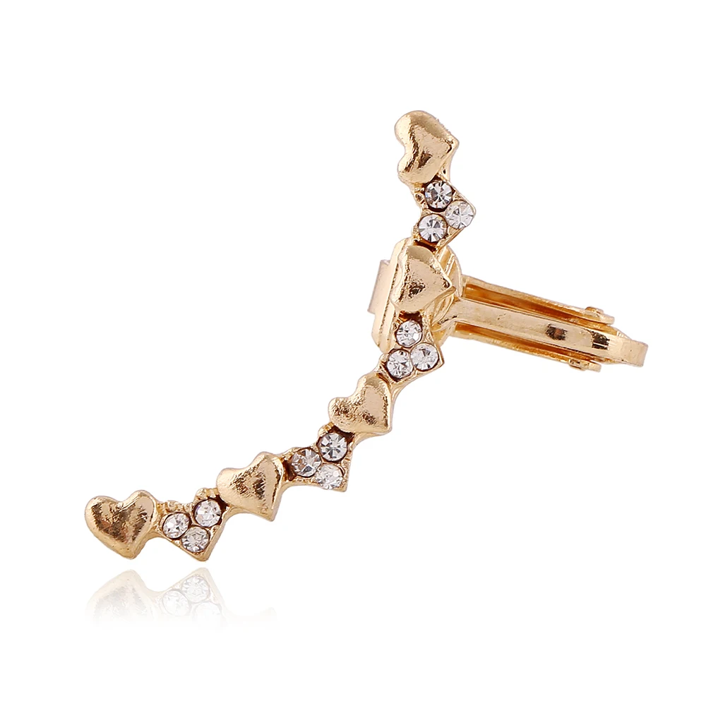 Женские серьги-манжеты ZLDYOU с кристаллами золотое/серебряное покрытие | Украшения