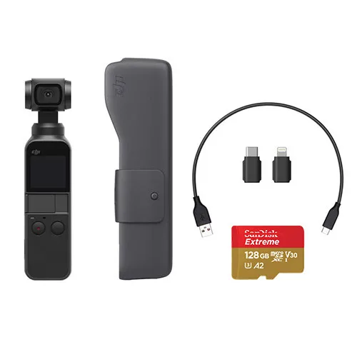 with 128G Card DJI Osmo Pocket 3 оси стабилизированная портативная камера с 4K 60fps видео Механическая стабилизация интеллектуальная съемка - Цвет: with 128G Card