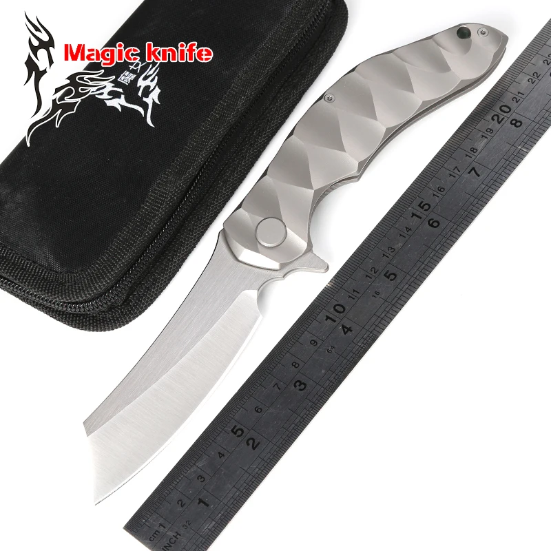 Титановый плавник magic chav D2 blade TC4 тактический складной нож с шарикоподшипником