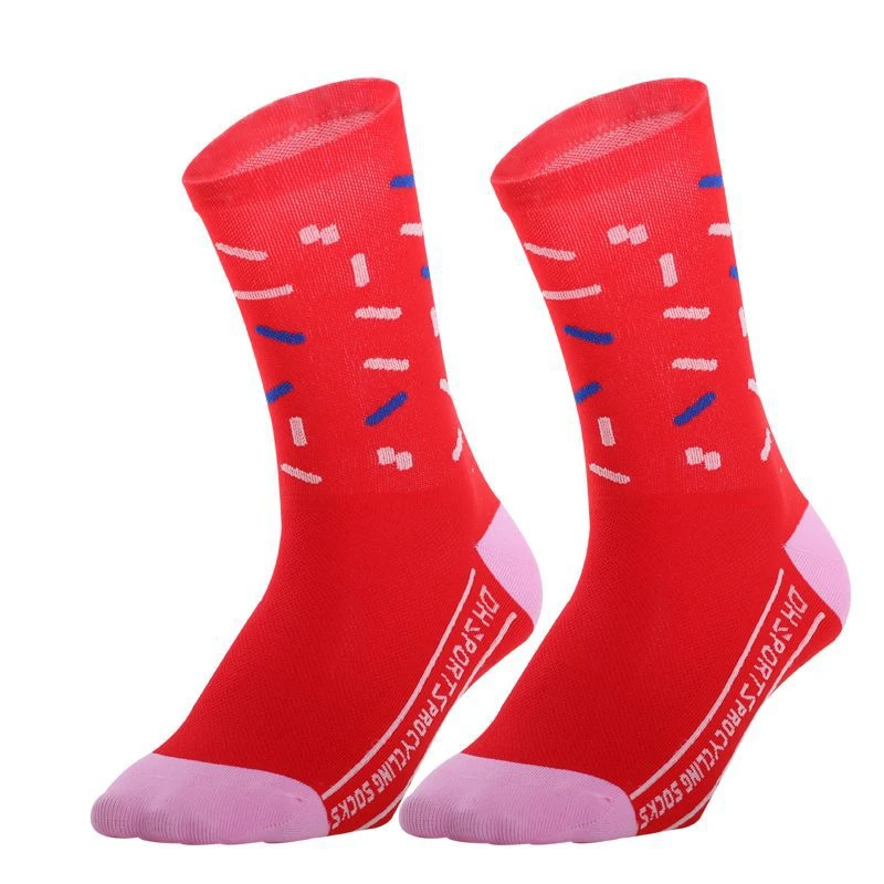 Red WOSAWE спортивные носки для верховой езды, велосипедные носки до колена, профессиональные летние велосипедные дорожные велосипедные носки, беговые баскетбольные носки высокого качества - Цвет: Red